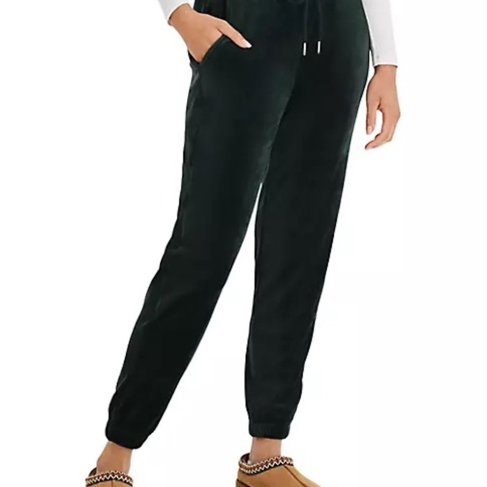 Saks OFF Fifth velour black jogger pants womens size L